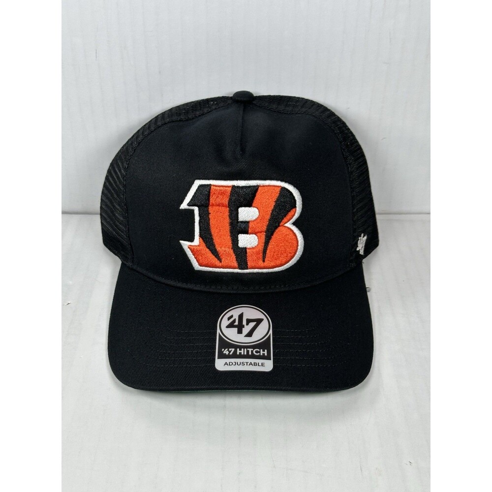 Cincinnati Bengals '47 Black Hitch Snapback Adjustable Trucker NFL Hat Cap NWT